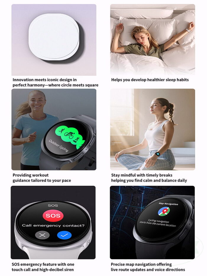 Smart Watch HD8 Mini 1.29 Inch 360 * 360 TFT Waterproof Heart Rate - 图片 6